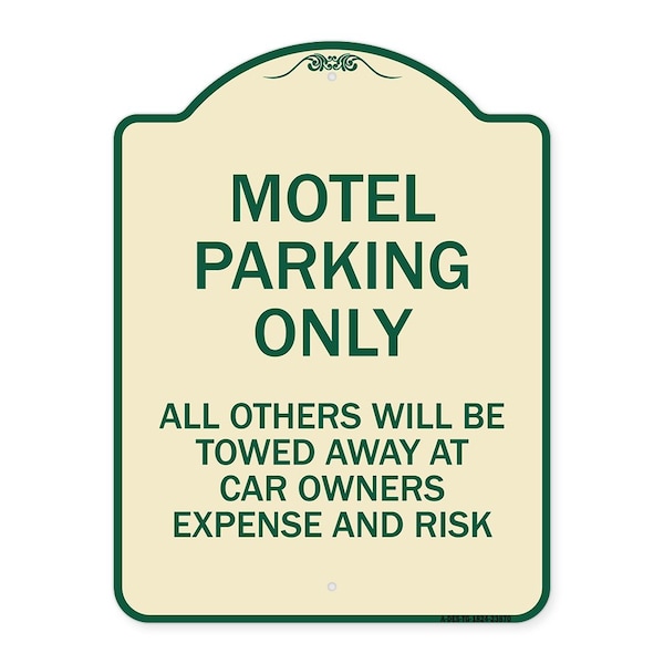 Signmission Motel Parking All Others Towed Heavy-Gauge Aluminum Architectural Sign, 24" x 18", TG-1824-23870 A-DES-TG-1824-23870 - main